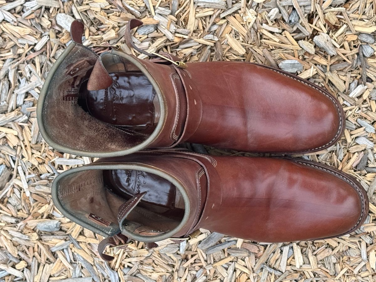 Photo by BamaBoyinTx on March 3, 2025 of the Role Club Engineer Boots in Maryam Toscanello TPR Horsebutt.