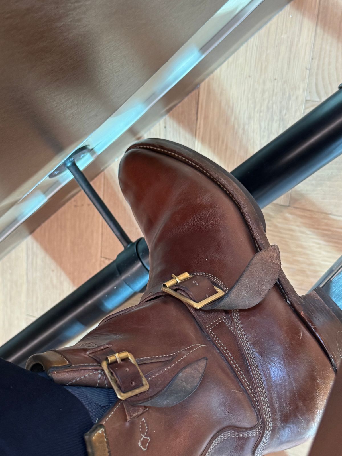 Photo by BamaBoyinTx on March 6, 2025 of the Role Club Engineer Boots in Maryam Toscanello TPR Horsebutt.
