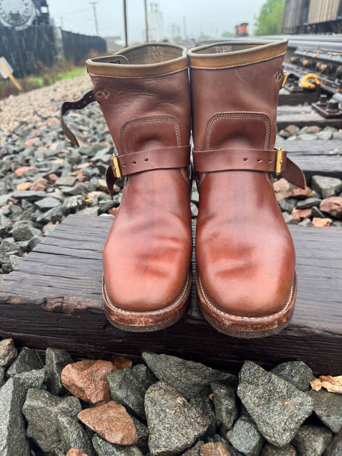 Photo by BamaBoyinTx on April 4, 2025 of the Role Club Engineer Boots in Maryam Toscanello TPR Horsebutt.