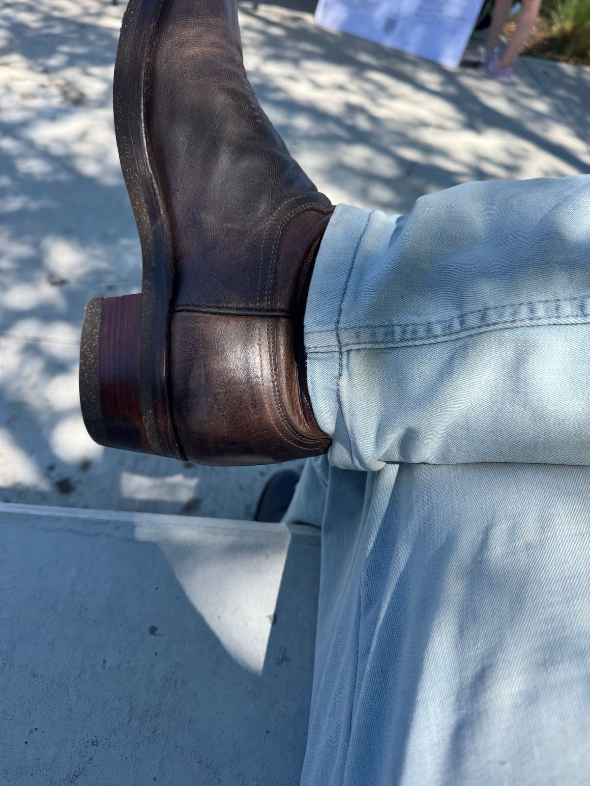Photo by BamaBoyinTx on May 3, 2025 of the Lucchese 1883 in Lucchese Mad Dog Goat - Chocolate.