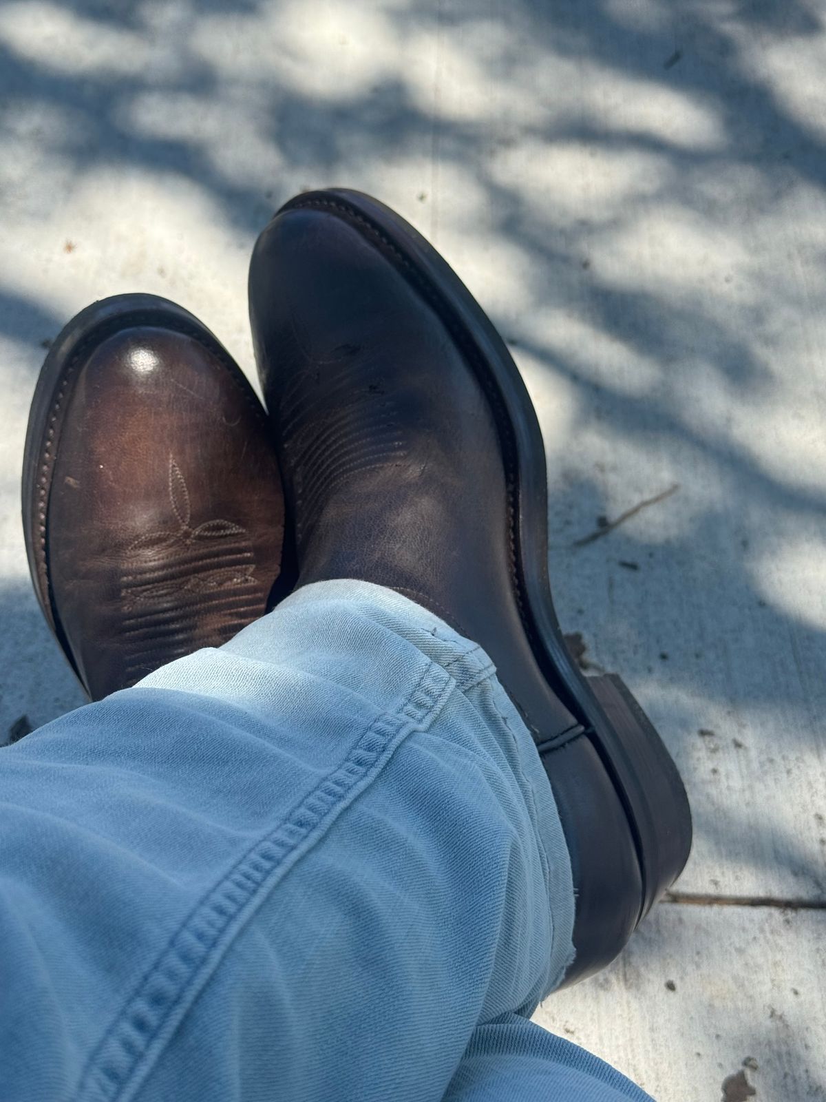 Photo by BamaBoyinTx on May 3, 2025 of the Lucchese 1883 in Lucchese Mad Dog Goat - Chocolate.
