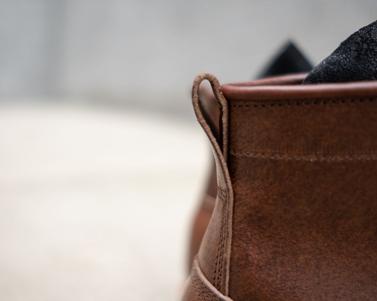 Photo by BamaBoyinTx on February 13, 2025 of the Viberg Bobcat in Horween Brown Waxed Flesh Horsebutt & Horween Black Waxed Flesh.