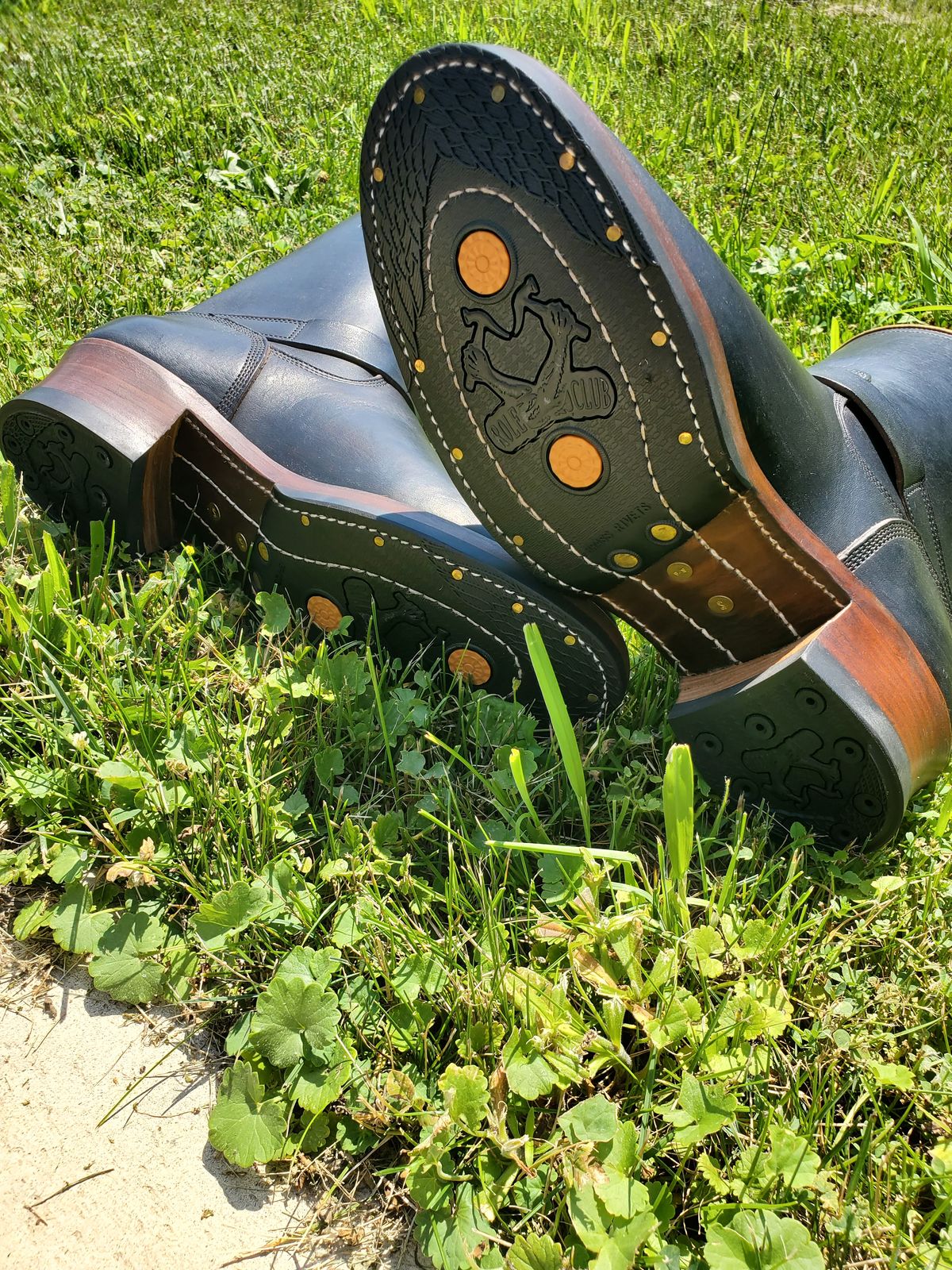 Photo by benderschweiz on July 5, 2025 of the Role Club Engineer Boots in Shinki Hand-Finished Black Horsehide.