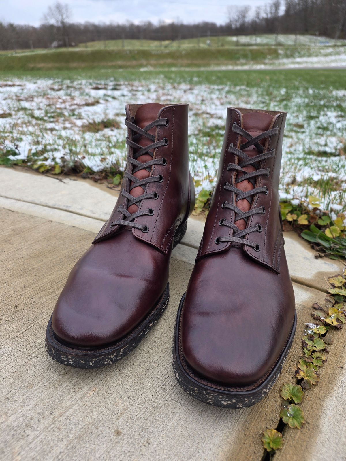 Photo by benderschweiz on November 28, 2025 of the Clinch Yeager Boots in Brown-Overdyed Horsebutt.