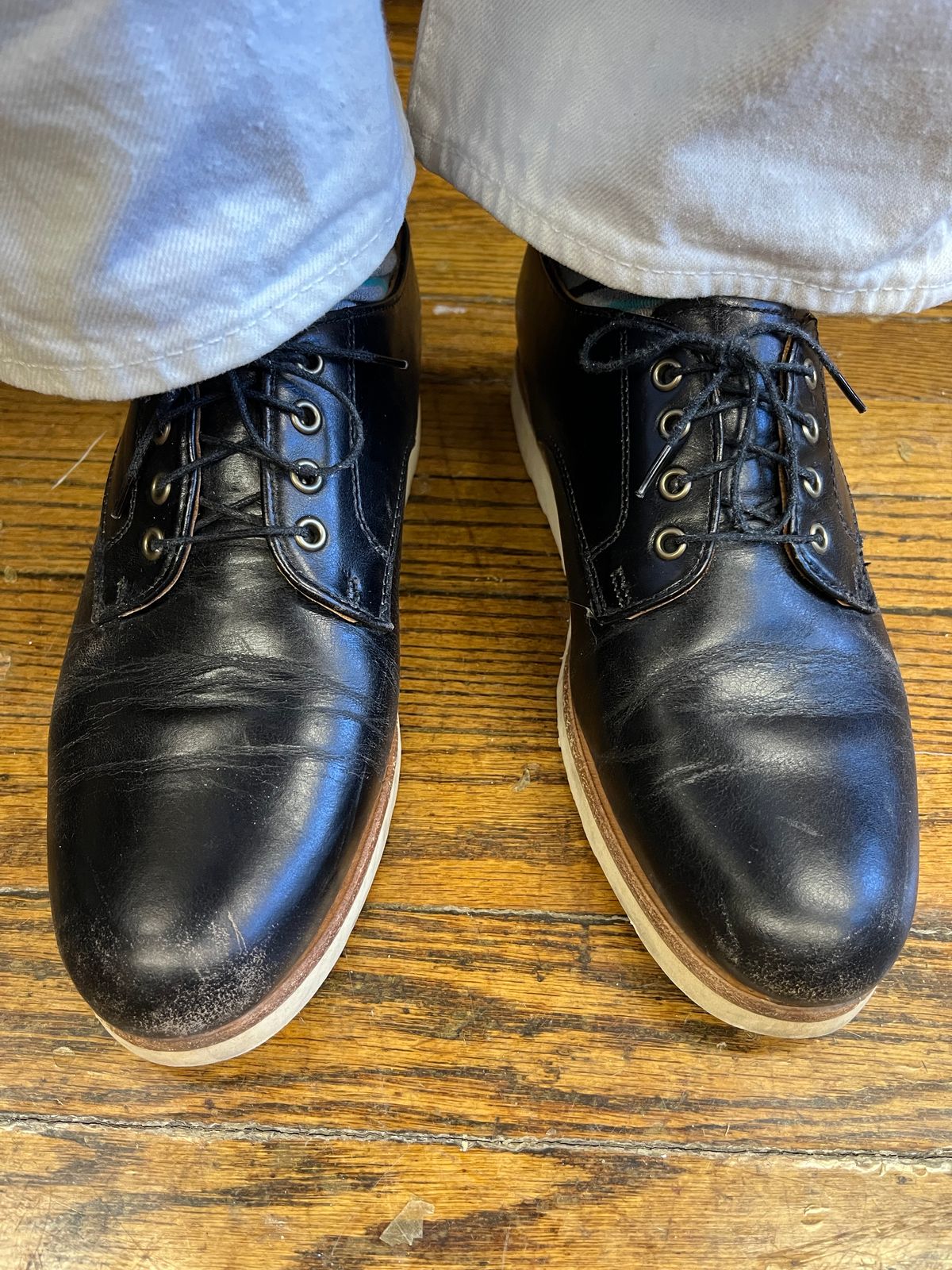 Photo by ewolarsky on February 21, 2025 of the Rancourt & Co. Dirigo Derby in Horween Black Chromexcel.