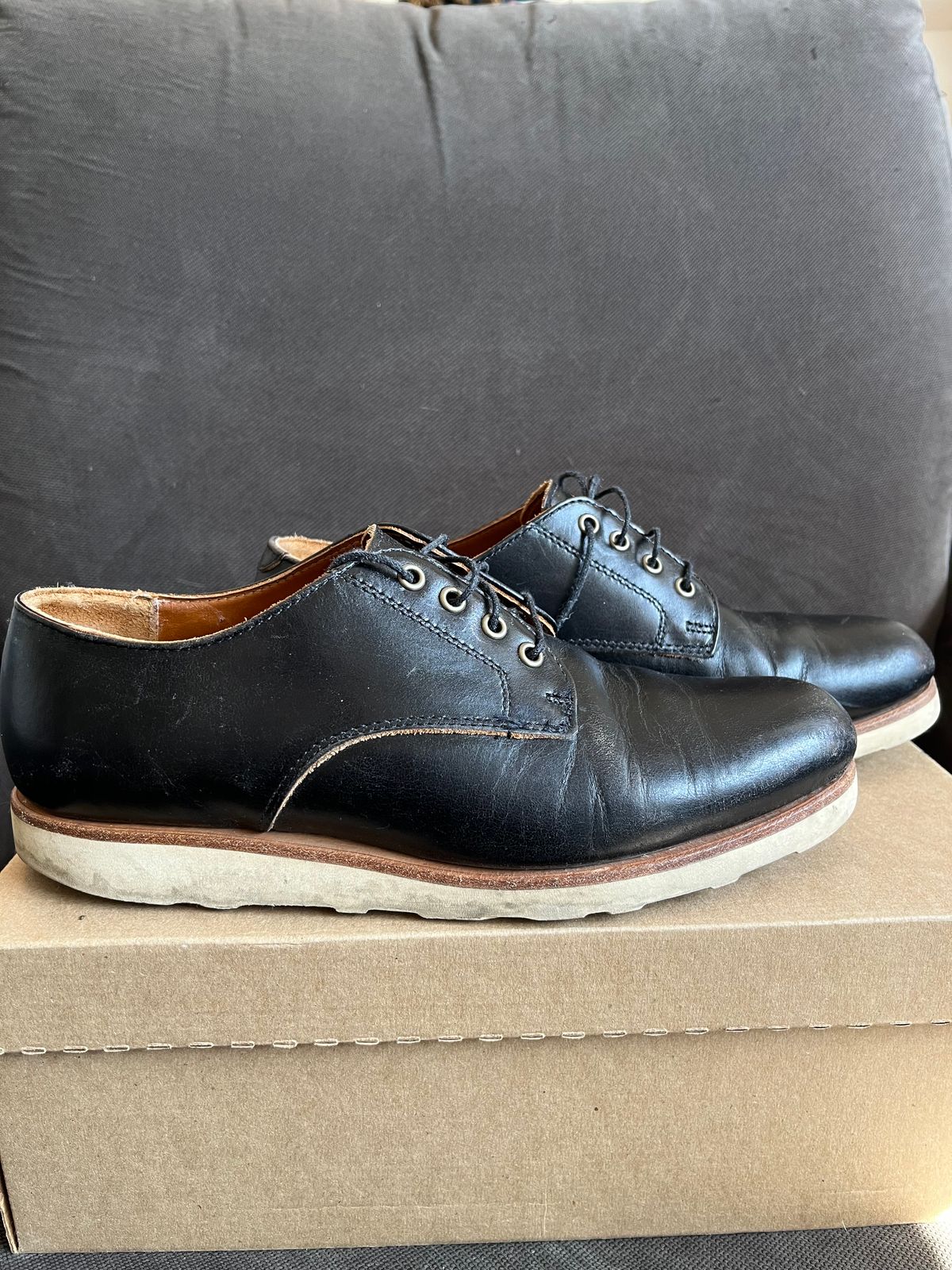 Photo by ewolarsky on March 3, 2025 of the Rancourt & Co. Dirigo Derby in Horween Black Chromexcel.