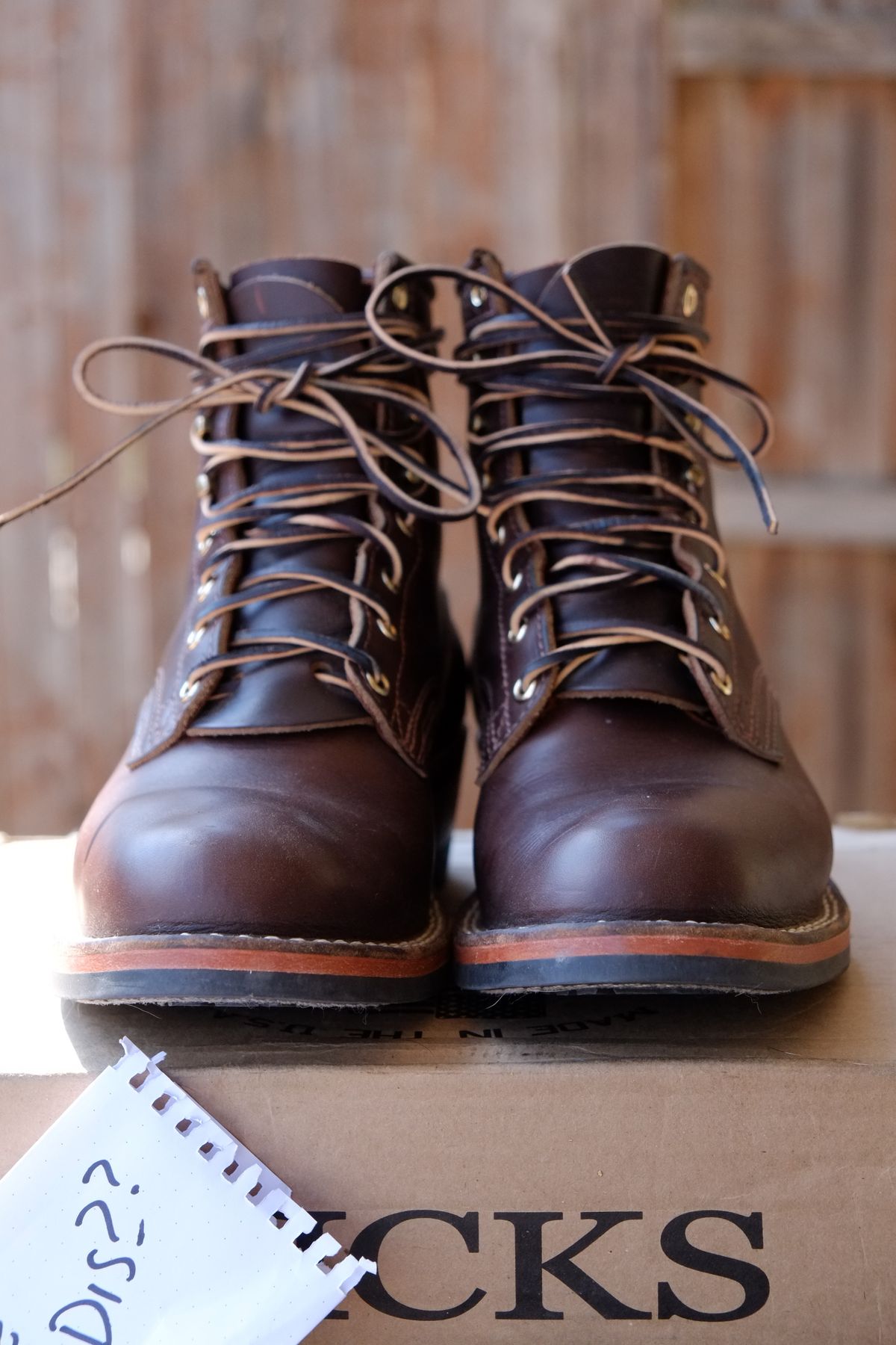 Photo by lurk on January 13, 2013 of the Nicks Robert in Horween Brown Chromexcel.