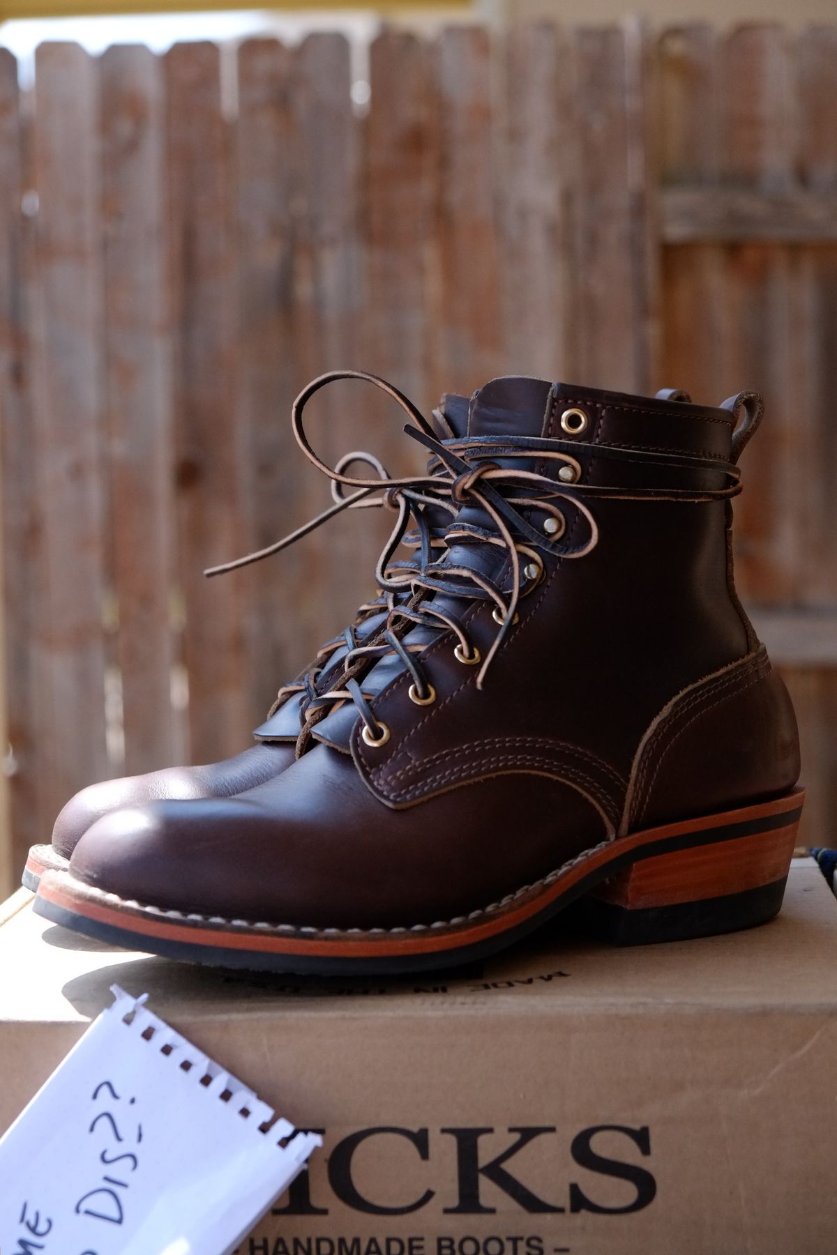 Photo by lurk on January 13, 2013 of the Nicks Robert in Horween Brown Chromexcel.