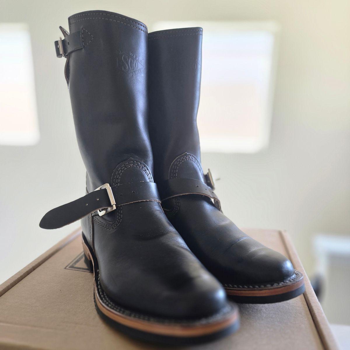 Photo by lurk on September 20, 2025 of the Wesco Mister Lou in Horween Black Chromexcel Horsehide.