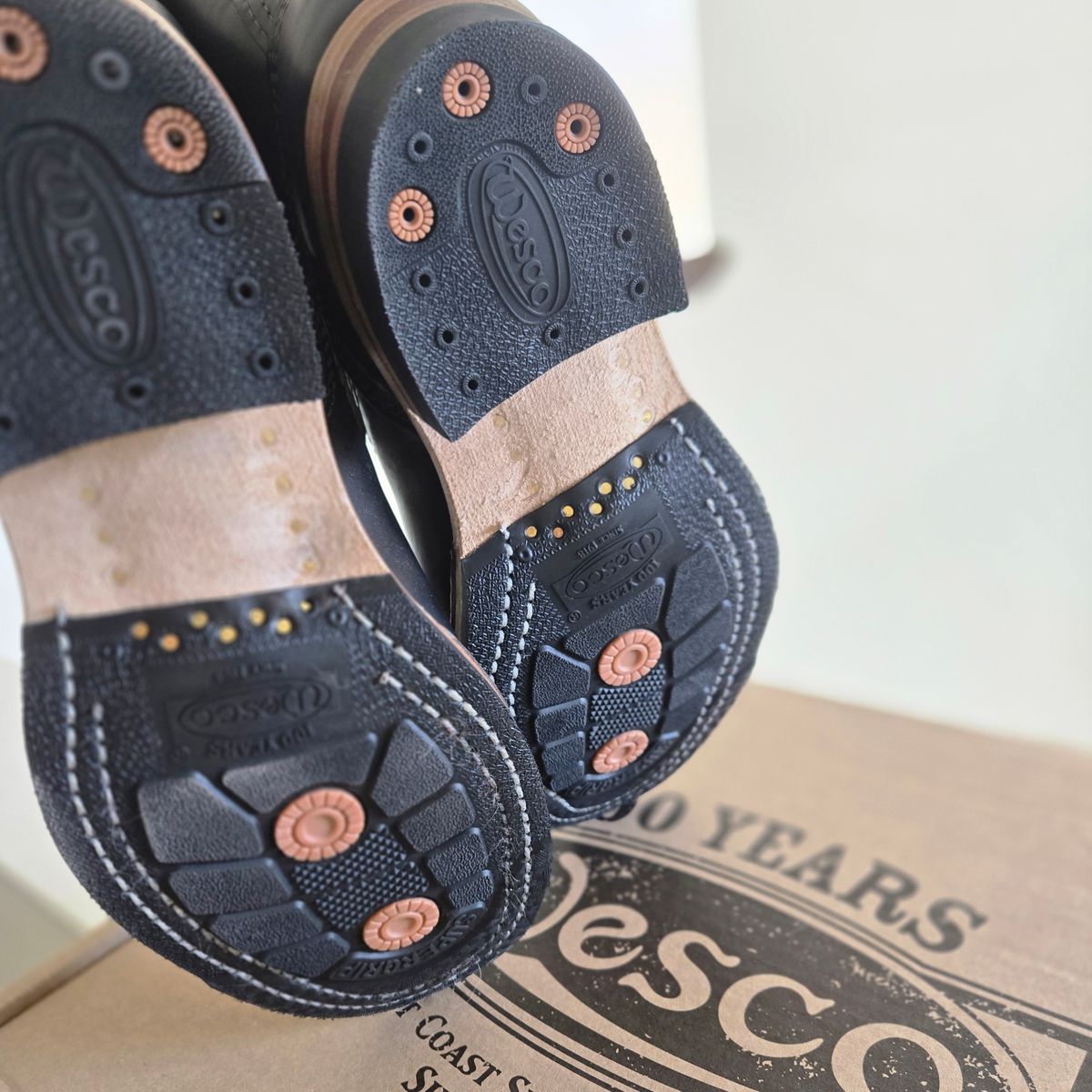 Photo by lurk on September 20, 2025 of the Wesco Mister Lou in Horween Black Chromexcel Horsehide.