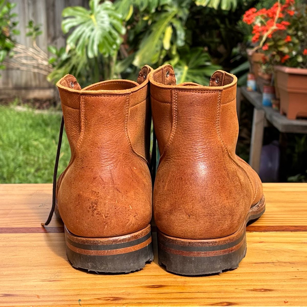 Photo by roycehamptontho on November 4, 2025 of the Viberg Service Boot in C.F Stead Nutmeg Waxed Kudu.