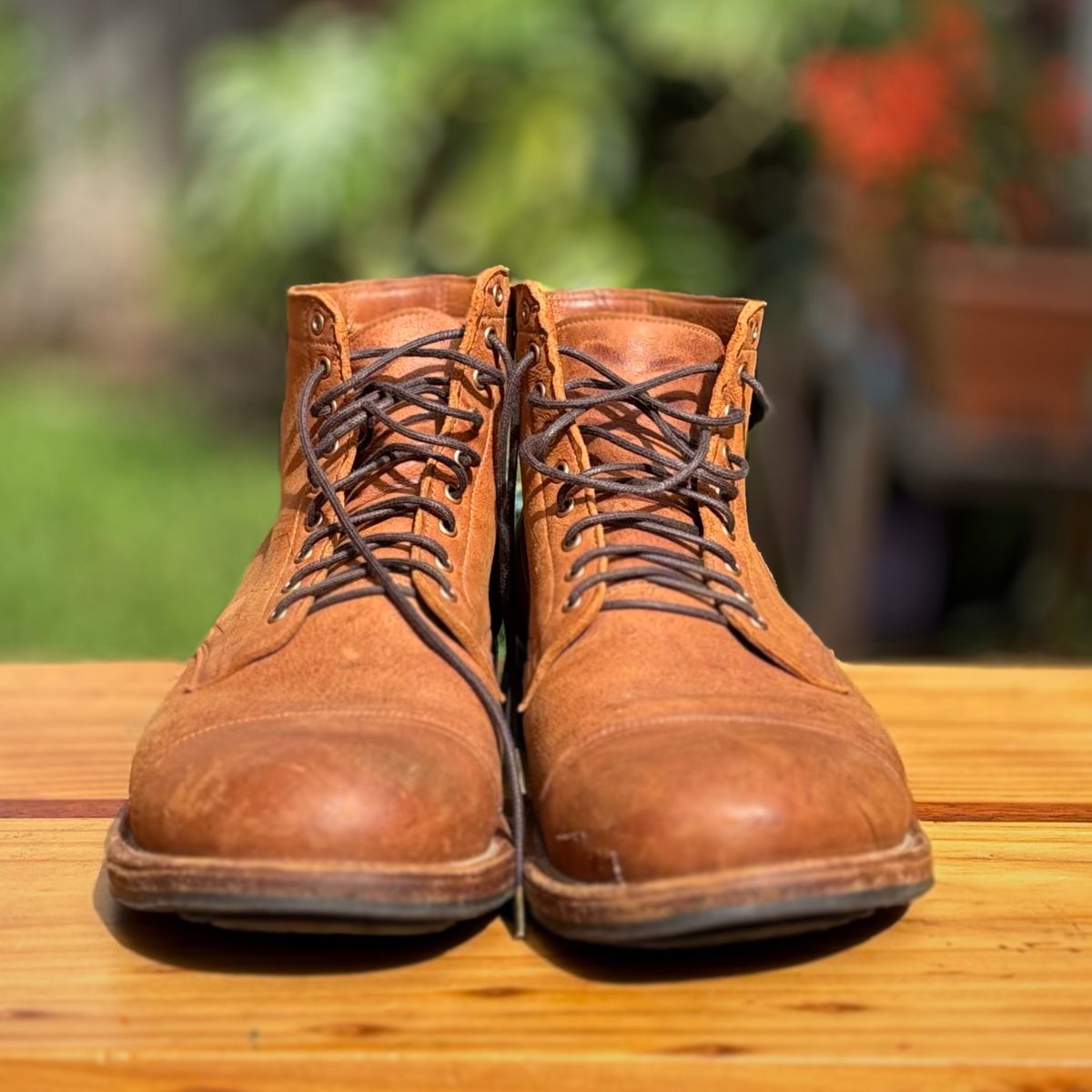 Photo by roycehamptontho on November 4, 2025 of the Viberg Service Boot in C.F Stead Nutmeg Waxed Kudu.