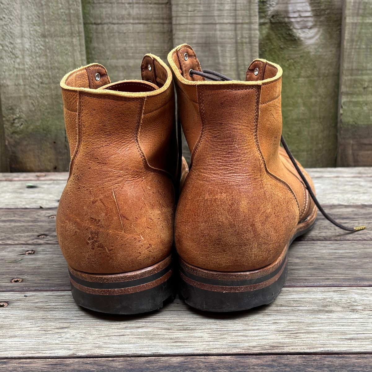 Photo by roycehamptontho on March 2, 2026 of the Viberg Service Boot in C.F Stead Nutmeg Waxed Kudu.