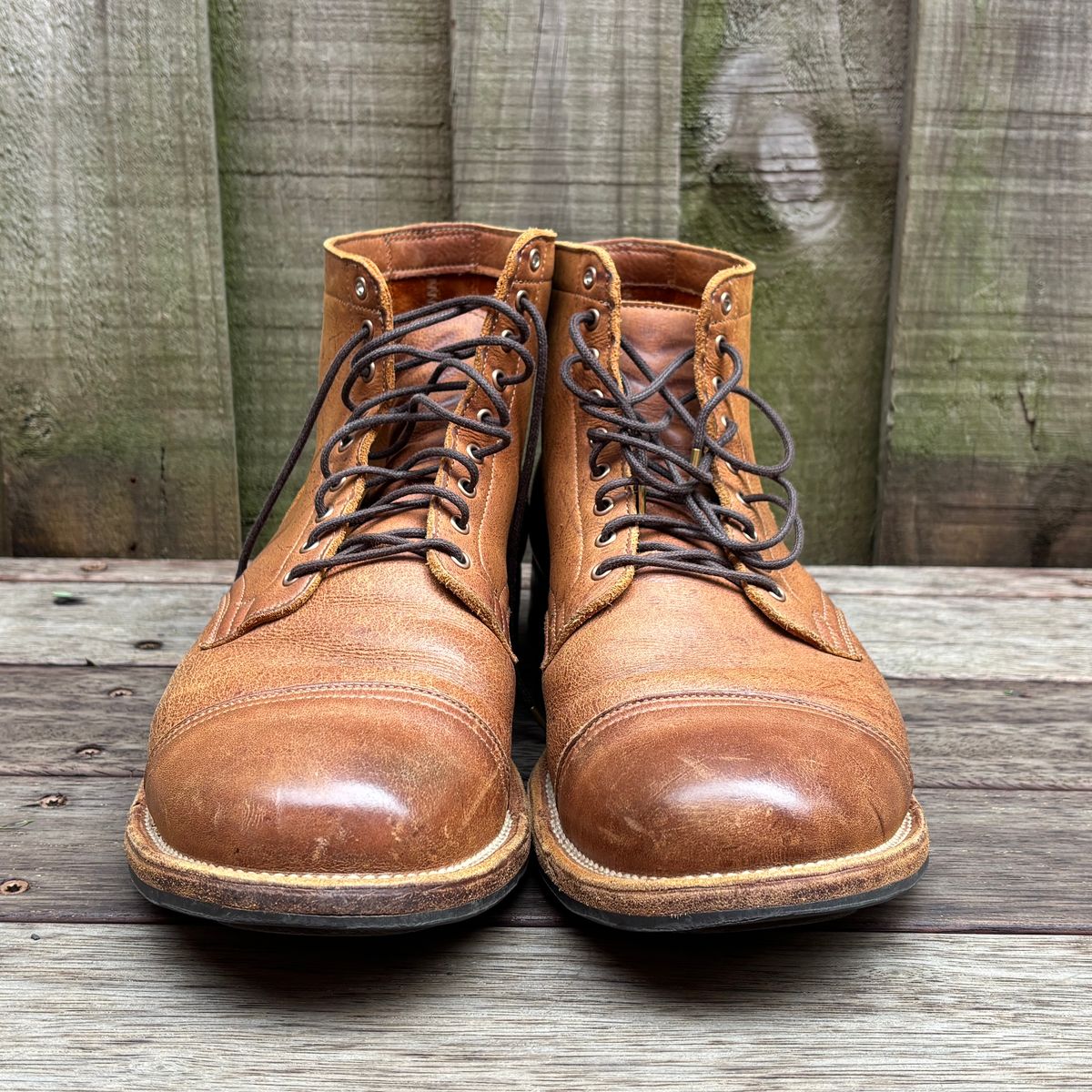 Photo by roycehamptontho on March 2, 2026 of the Viberg Service Boot in C.F Stead Nutmeg Waxed Kudu.