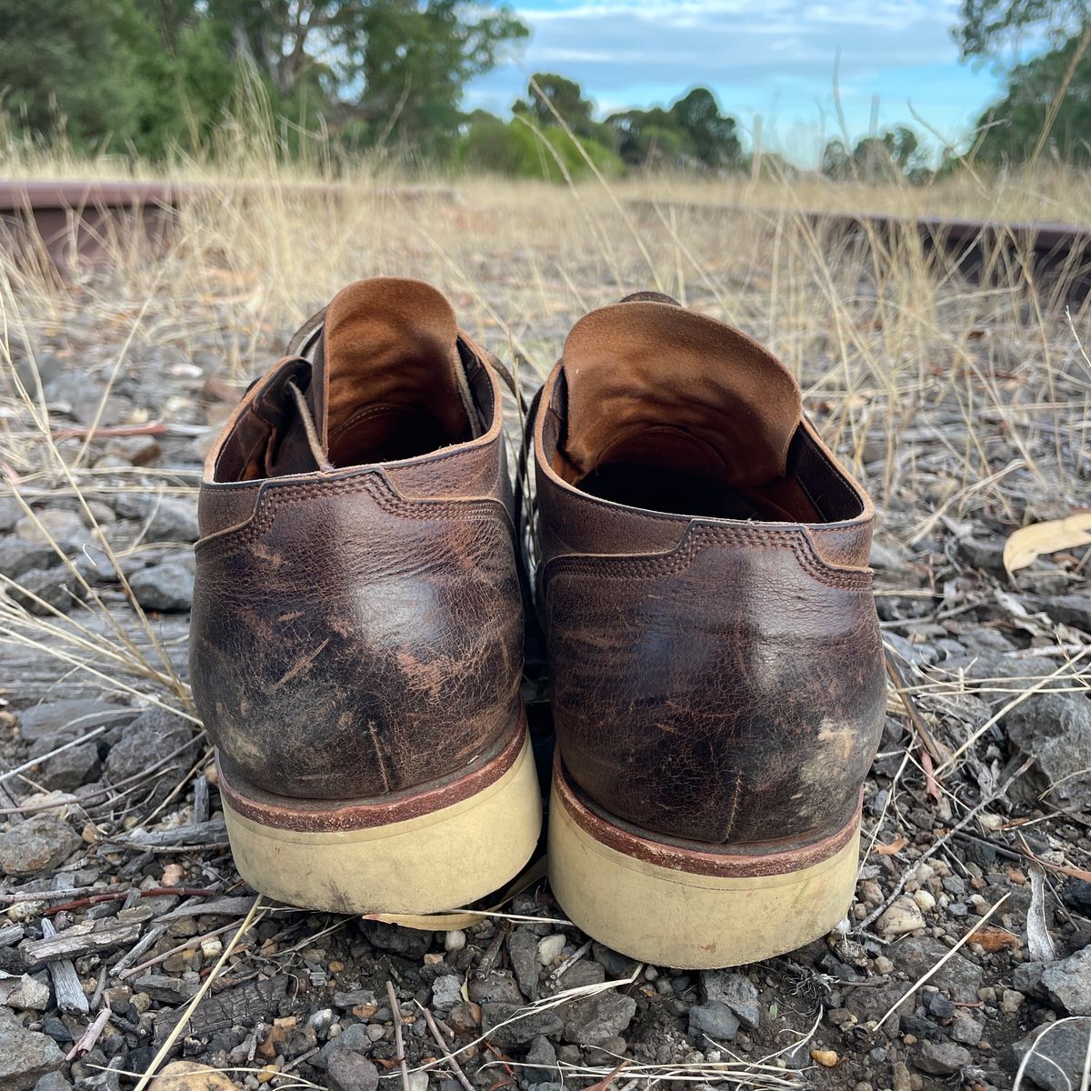 Photo by roycehamptontho on March 1, 2025 of the Viberg 145 Oxford in C.F. Stead Zulu Waxed Kudu.