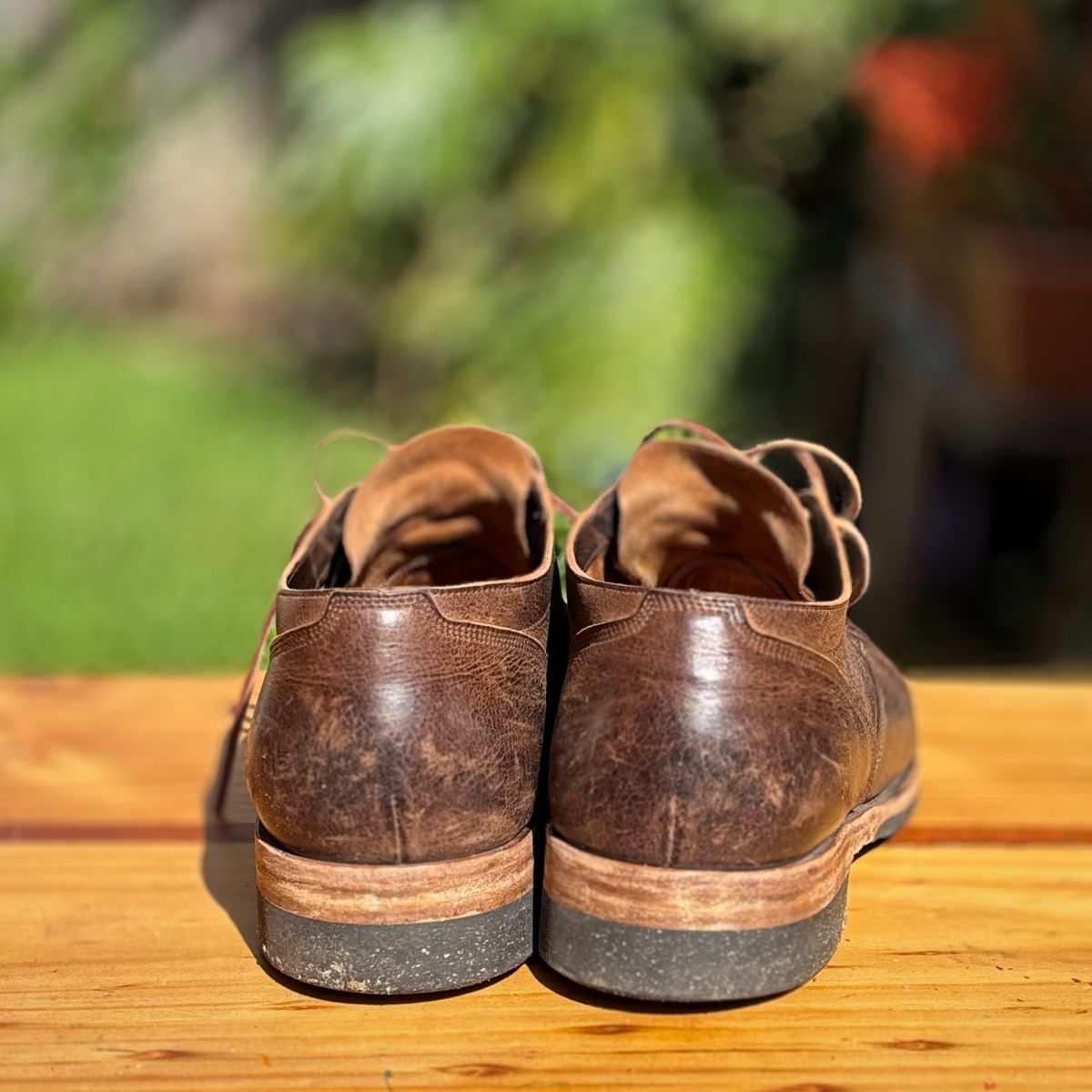 Photo by roycehamptontho on November 4, 2025 of the Viberg 145 Oxford in C.F. Stead Zulu Waxed Kudu.