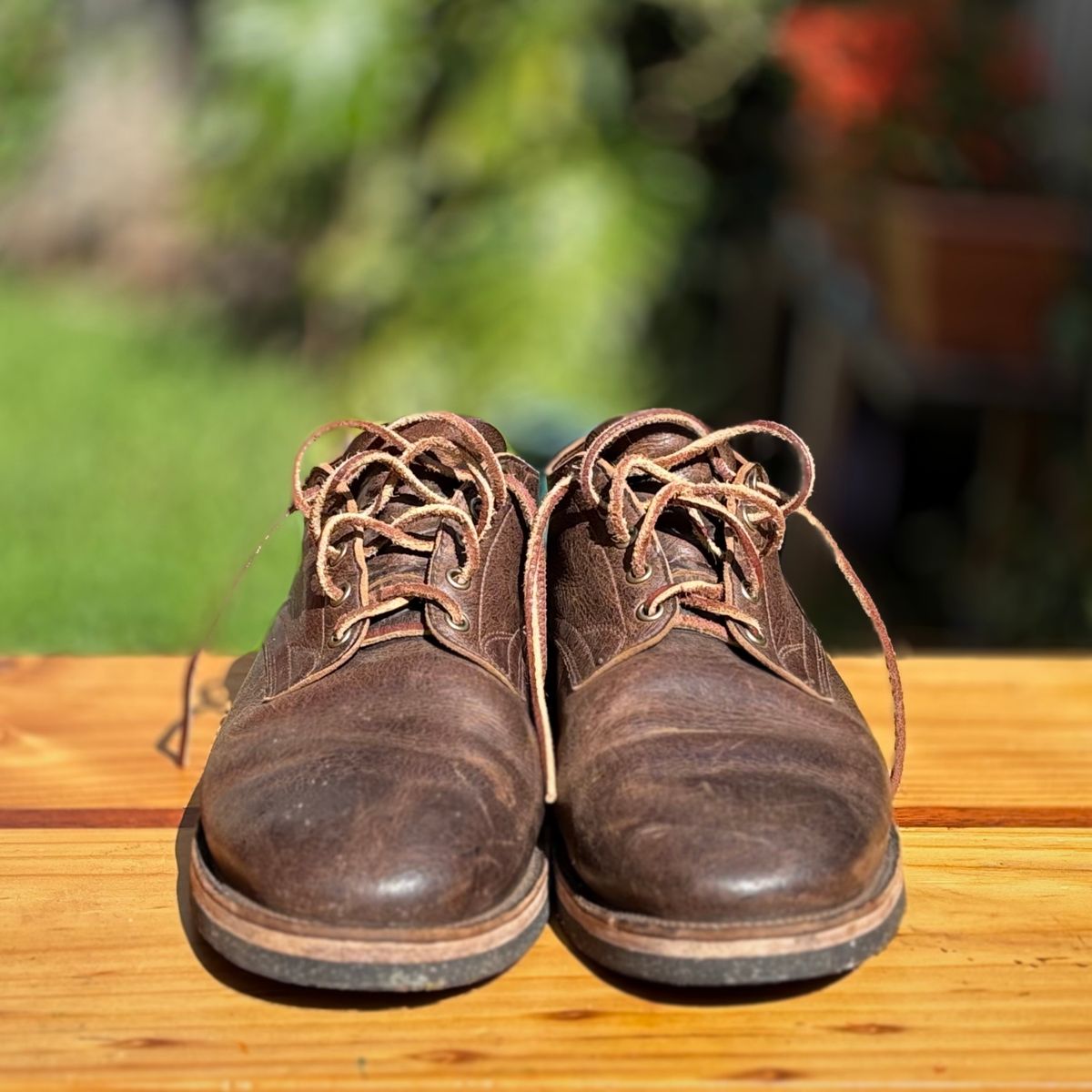 Photo by roycehamptontho on November 4, 2025 of the Viberg 145 Oxford in C.F. Stead Zulu Waxed Kudu.