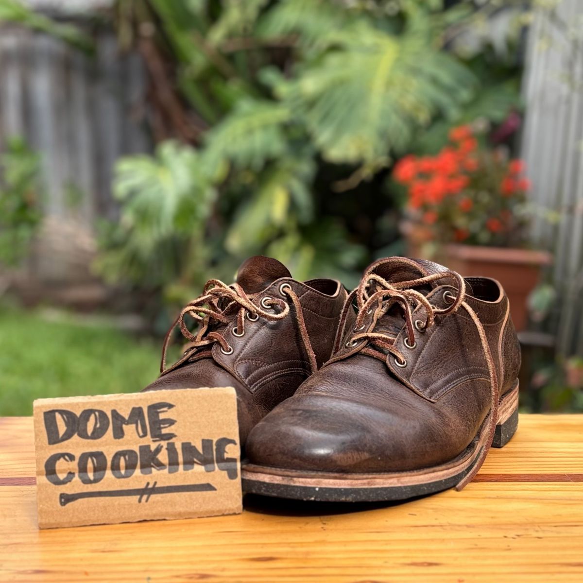 Photo by roycehamptontho on November 4, 2025 of the Viberg 145 Oxford in C.F. Stead Zulu Waxed Kudu.