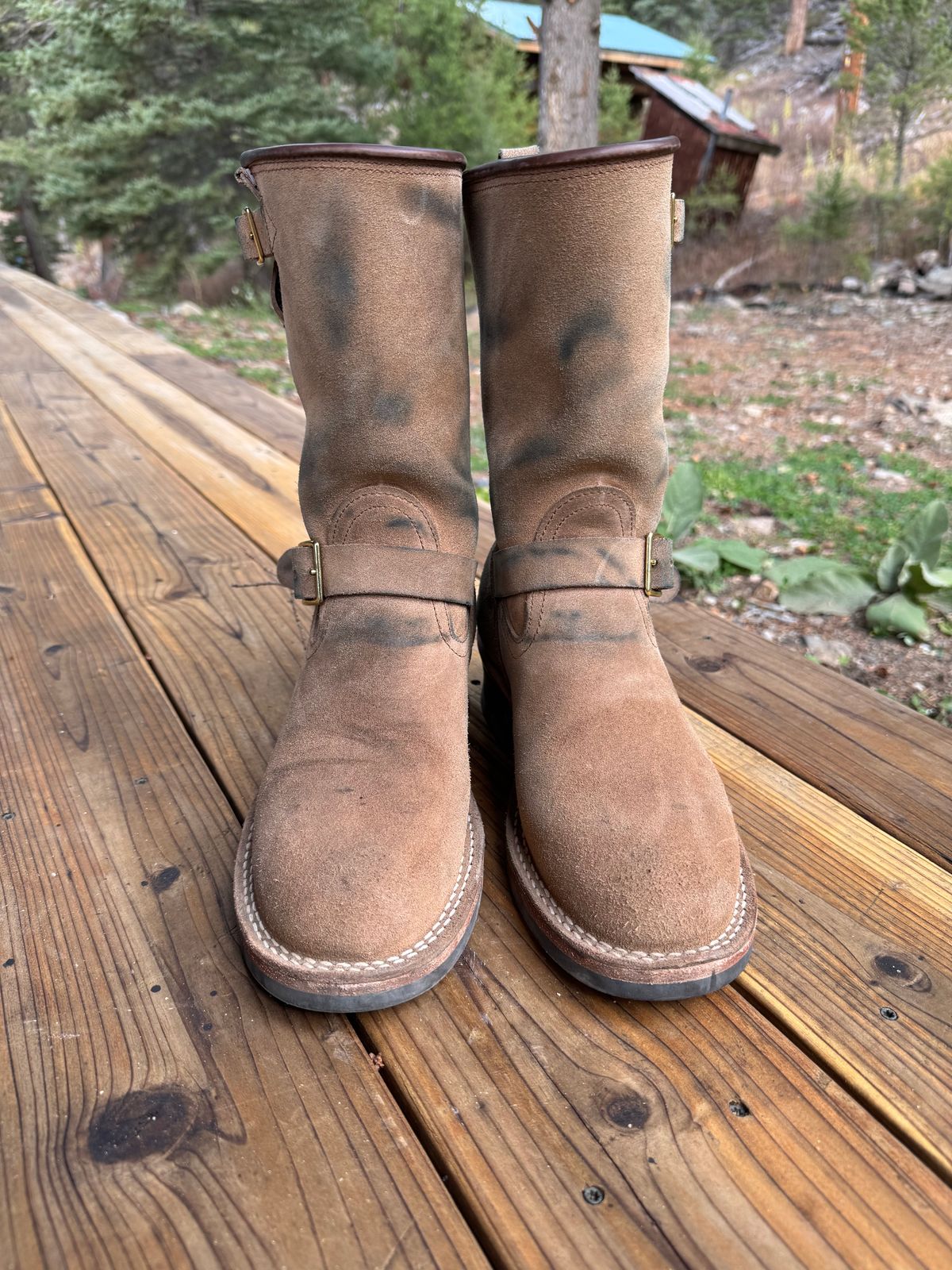 Photo by sfiegi on November 1, 2025 of the Nicks Brakeman in Horween Brown Chromexcel Roughout.