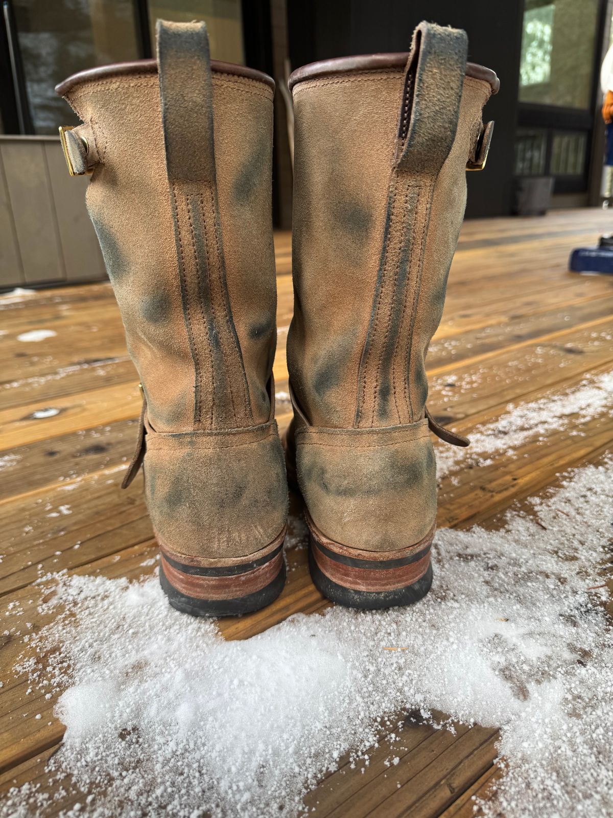 Photo by sfiegi on December 2, 2025 of the Nicks Brakeman in Horween Brown Chromexcel Roughout.