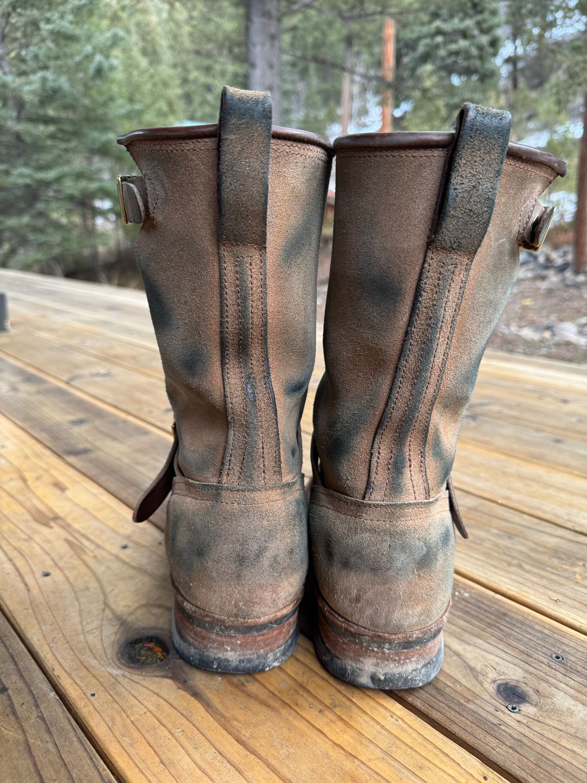 Photo by sfiegi on February 1, 2026 of the Nicks Brakeman in Horween Brown Chromexcel Roughout.