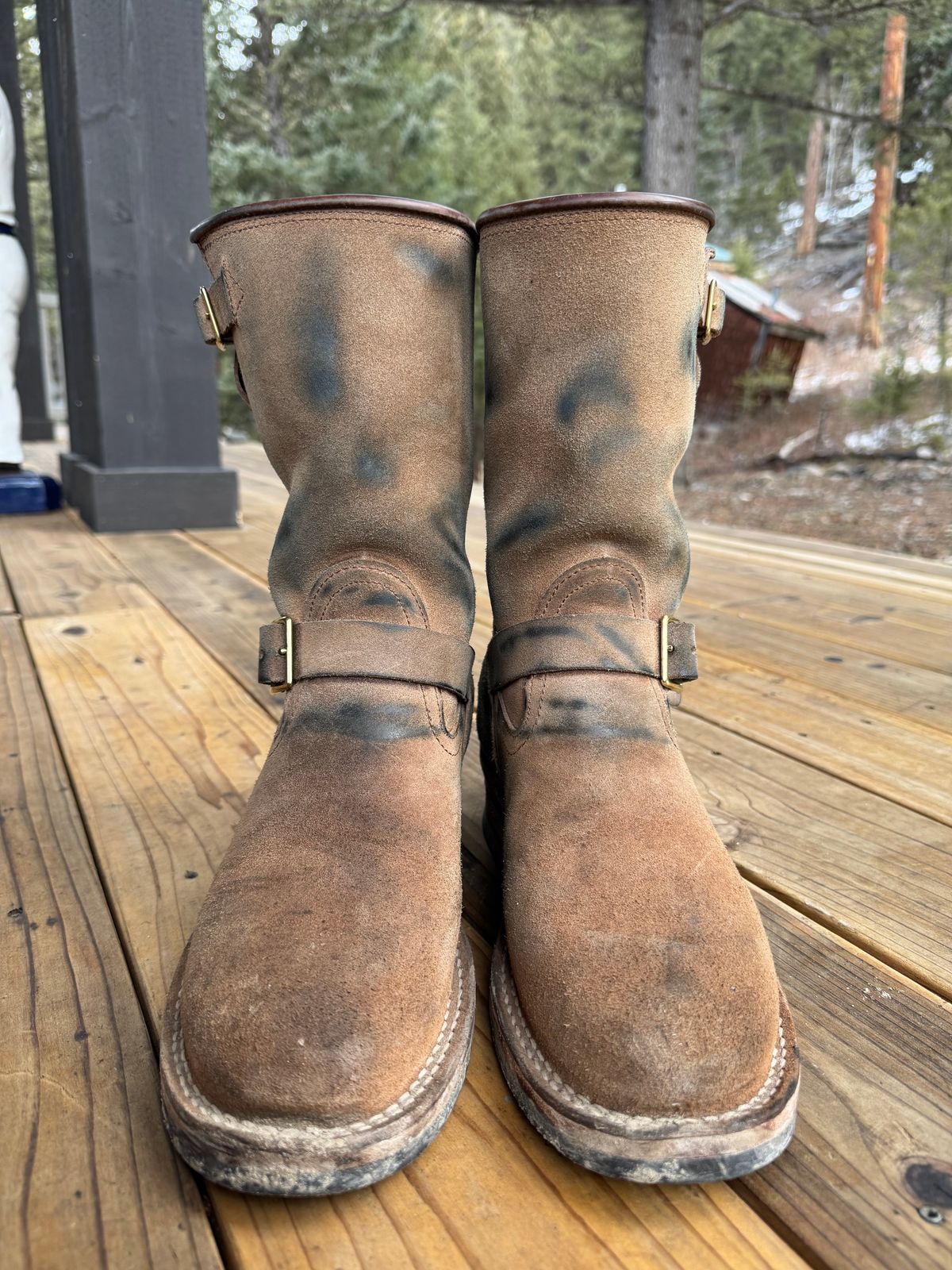 Photo by sfiegi on February 1, 2026 of the Nicks Brakeman in Horween Brown Chromexcel Roughout.