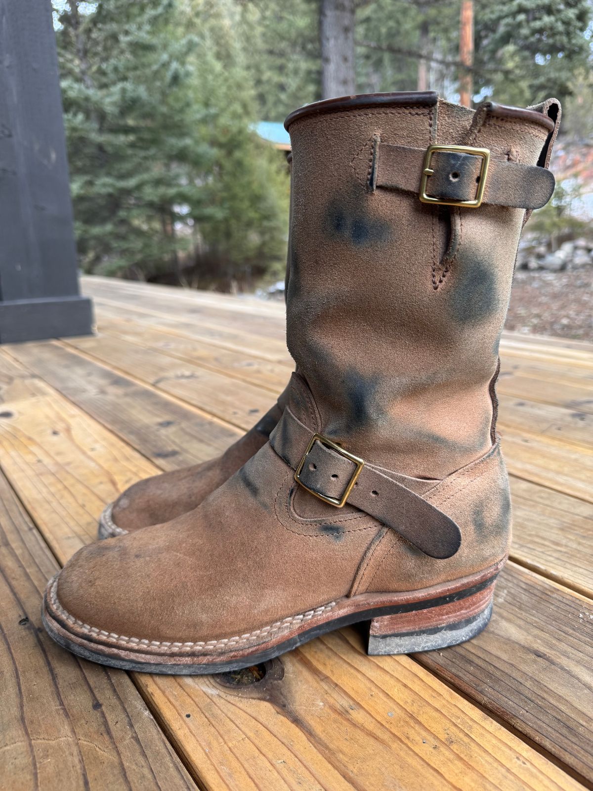 Photo by sfiegi on February 1, 2026 of the Nicks Brakeman in Horween Brown Chromexcel Roughout.