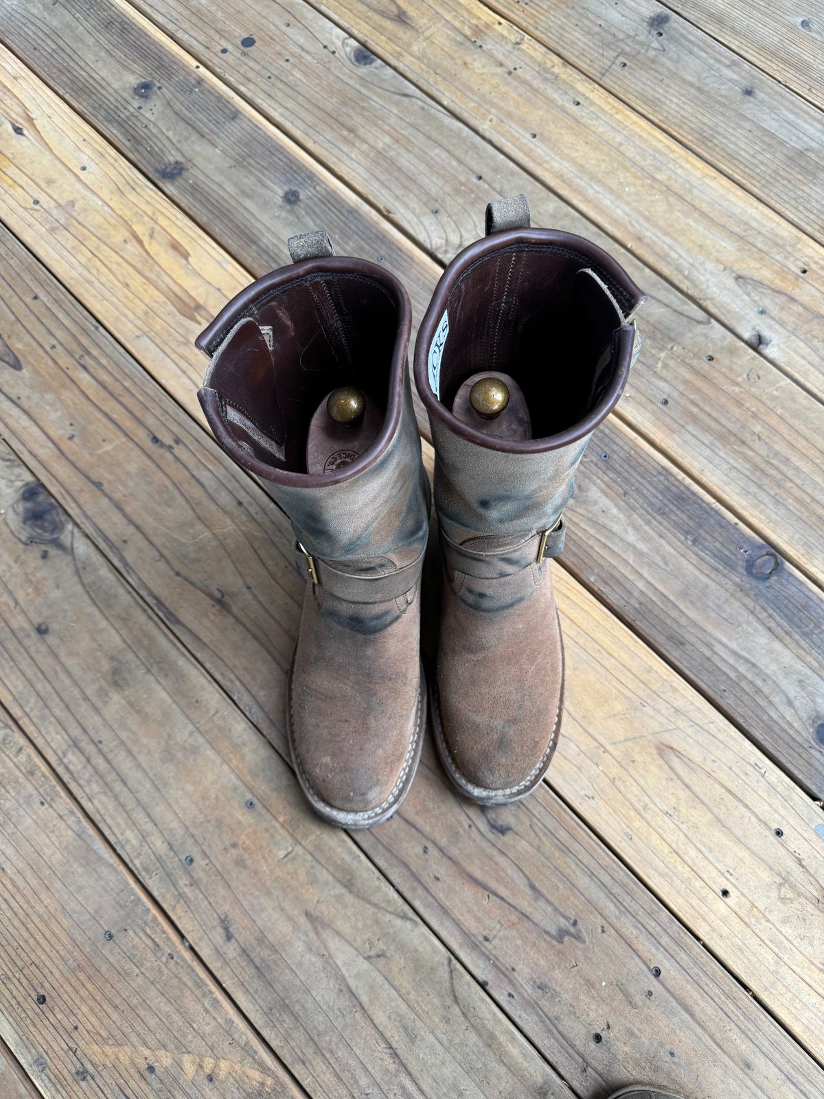 Photo by sfiegi on February 1, 2026 of the Nicks Brakeman in Horween Brown Chromexcel Roughout.