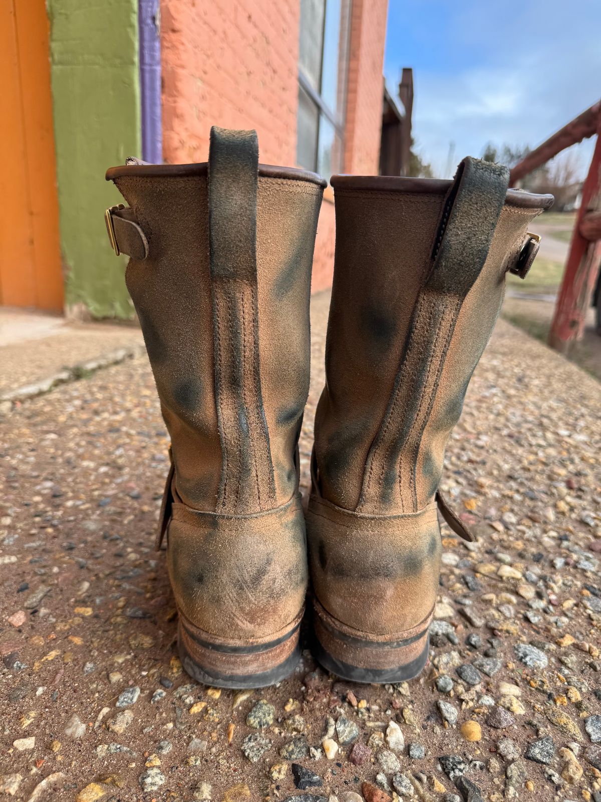 Photo by sfiegi on April 1, 2026 of the Nicks Brakeman in Horween Brown Chromexcel Roughout.