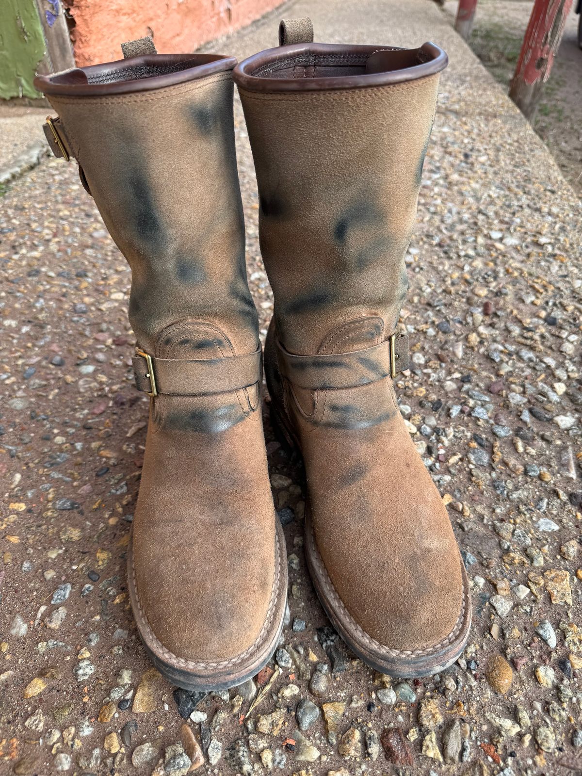 Photo by sfiegi on April 1, 2026 of the Nicks Brakeman in Horween Brown Chromexcel Roughout.