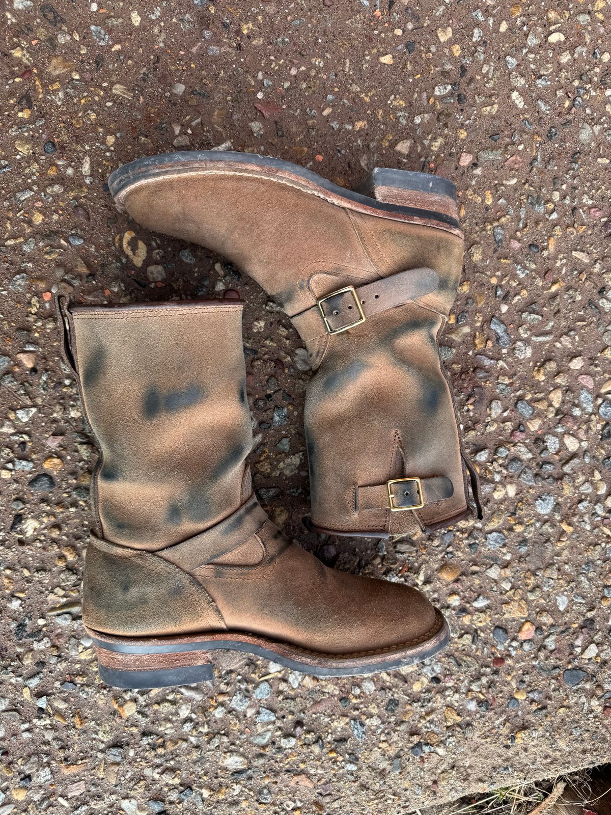 Photo by sfiegi on April 1, 2026 of the Nicks Brakeman in Horween Brown Chromexcel Roughout.