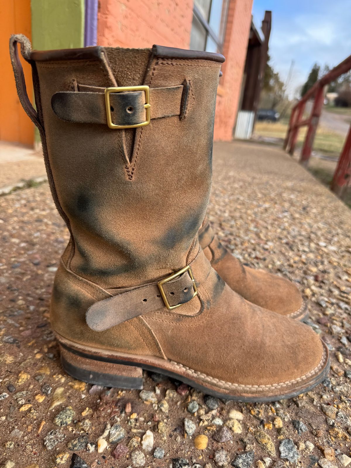 Photo by sfiegi on April 1, 2026 of the Nicks Brakeman in Horween Brown Chromexcel Roughout.