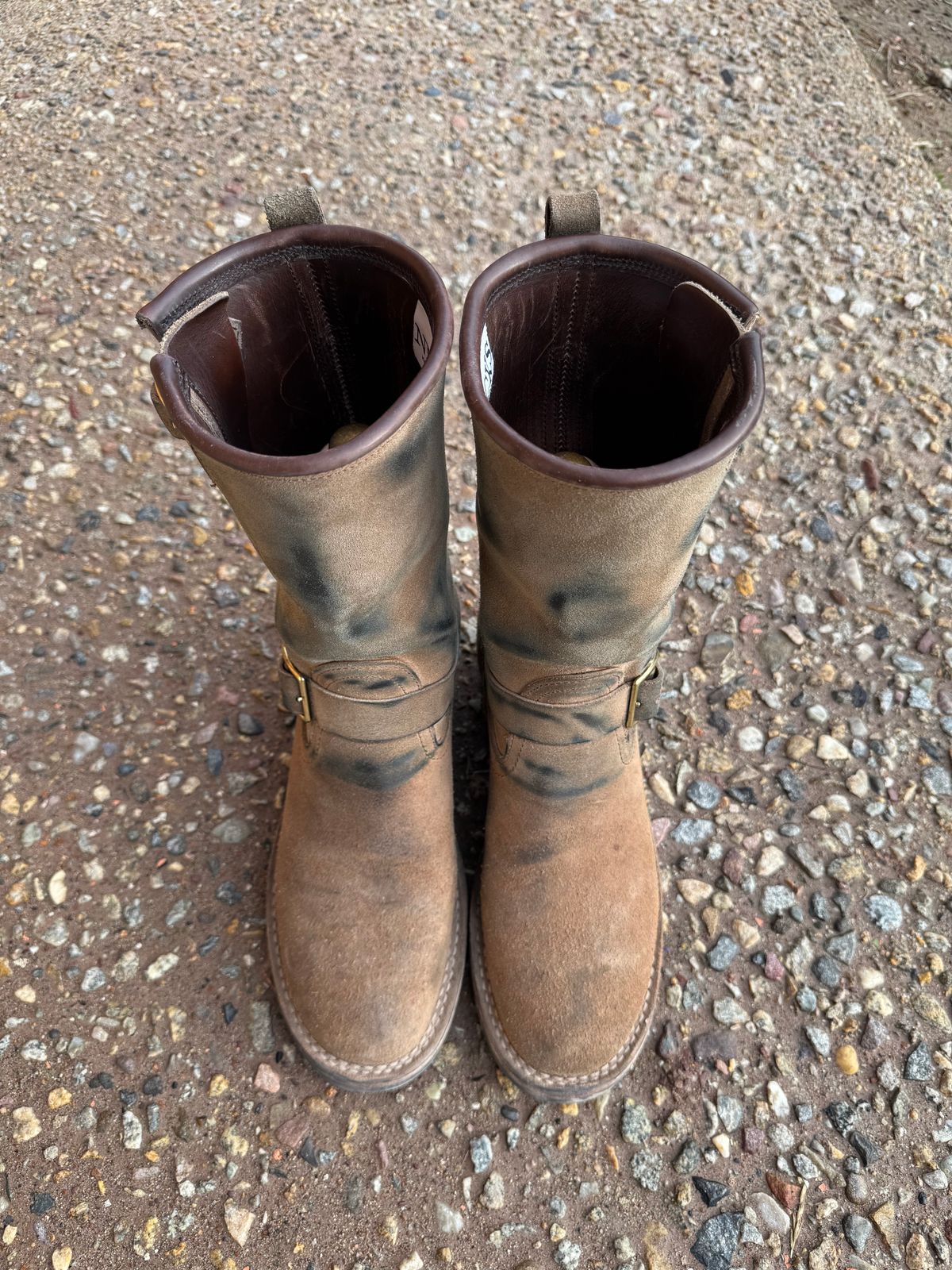 Photo by sfiegi on April 1, 2026 of the Nicks Brakeman in Horween Brown Chromexcel Roughout.