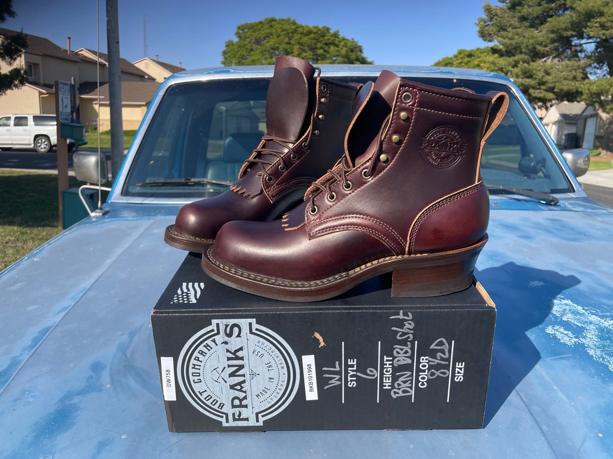 Photo by LeihMeAlone on May 21, 2026 of the Frank's Boots Wilshire in Seidel Brown Double Shot.