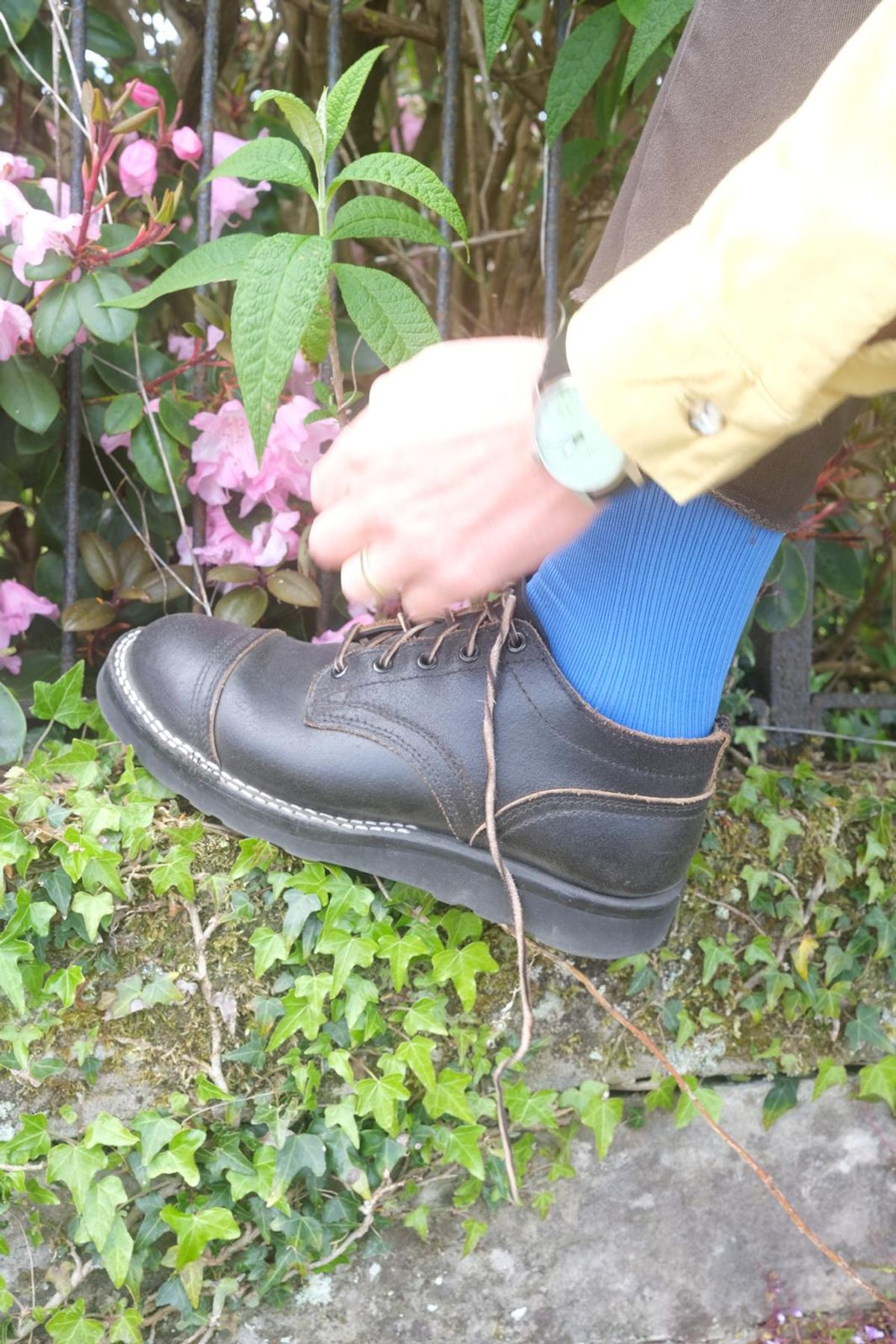 Photo by AnyMajorDude on May 19, 2025 of the Nicks MTO in Horween Black Waxed Flesh.