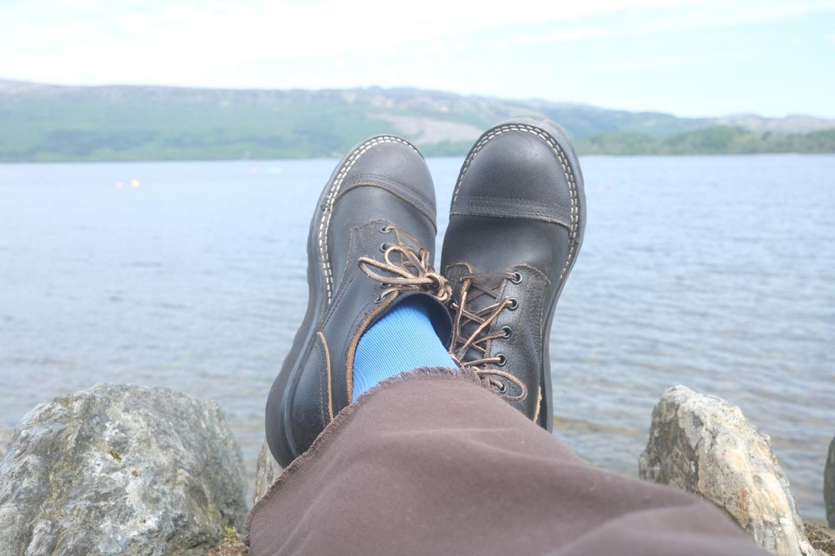Photo by AnyMajorDude on May 19, 2025 of the Nicks MTO in Horween Black Waxed Flesh.