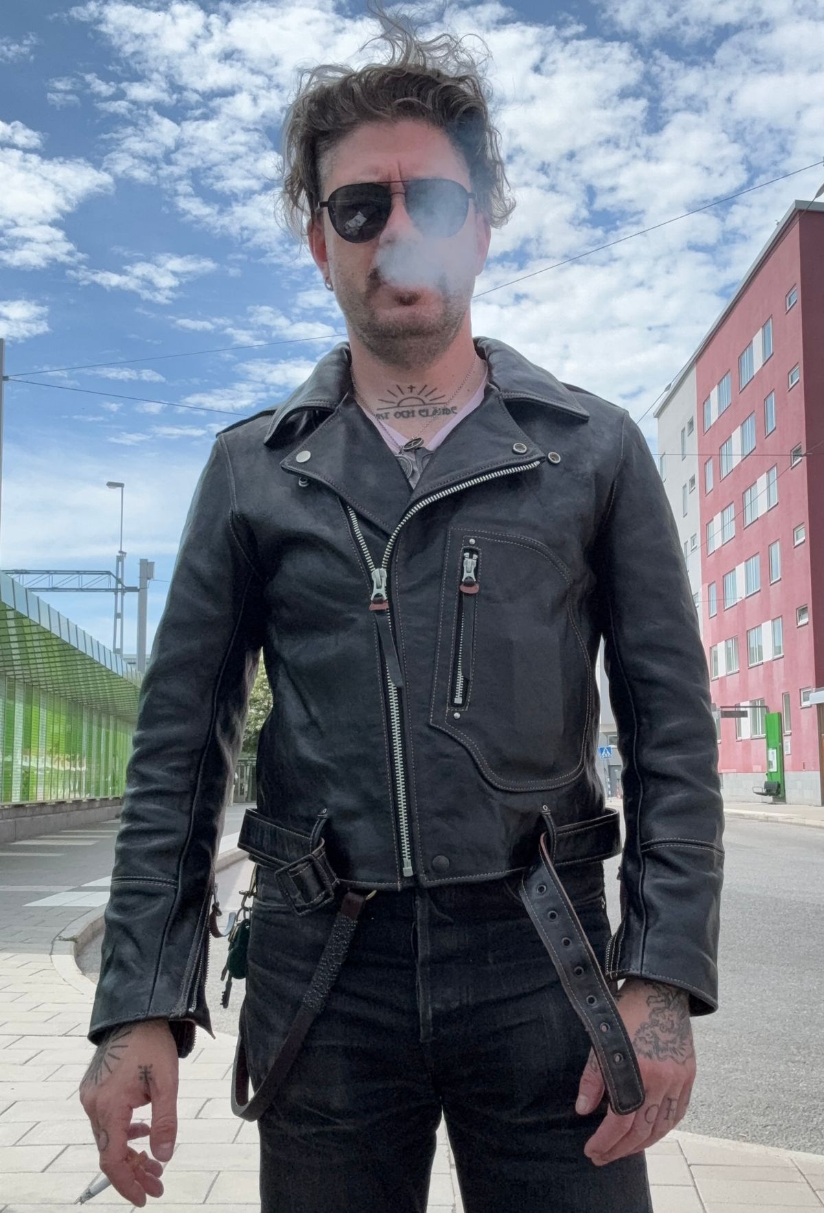 Photo by NCF on July 13, 2025 of the Simons (Shanghai) Leather togs in Polish Teacore Horsehide.