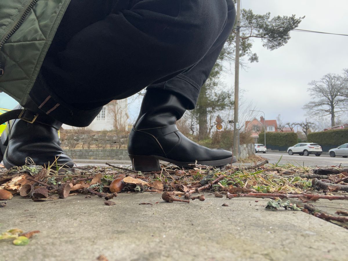 Photo by NCF on February 7, 2025 of the Bright Shoemakers Vulture in Horween Black Teacore Chromexcel.