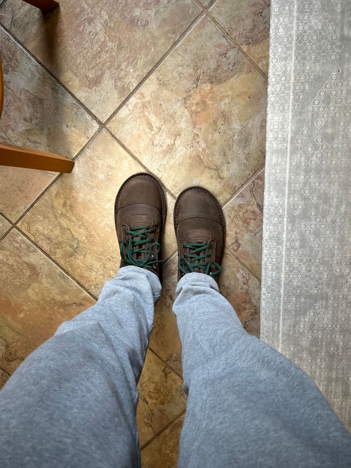 Photo by joshrodrigo on March 26, 2024 of the Jim Green African Ranger Barefoot Boot in Houston Brown.