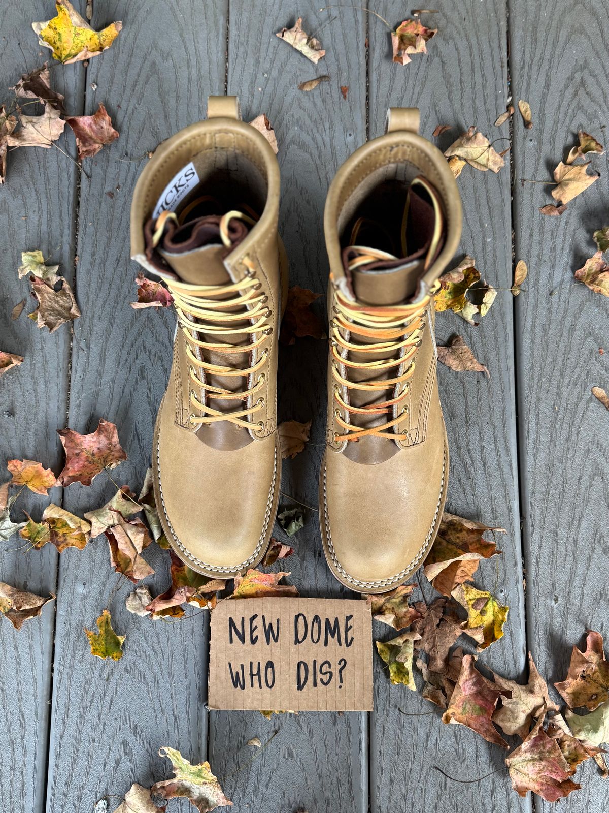 Photo by PublicVanilla7328 on October 1, 2025 of the NICKS BOOTS Ranger in Horweens Sage Chromepak.
