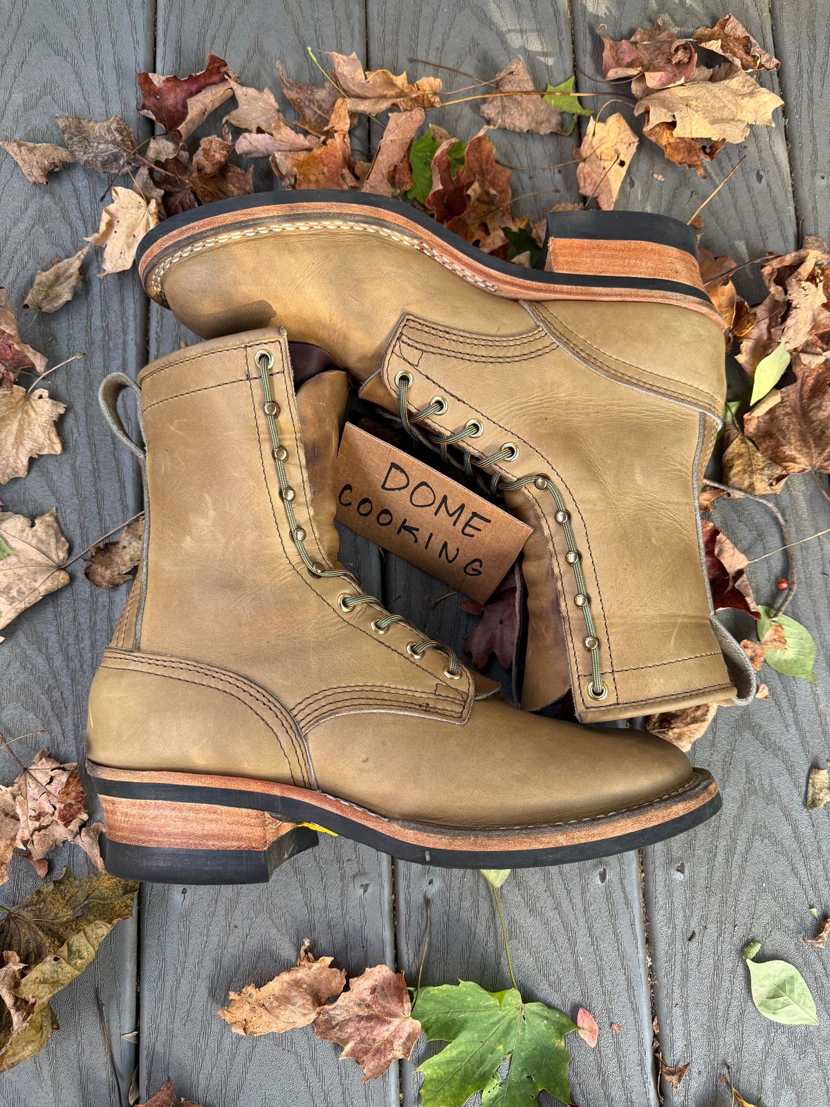 Photo by PublicVanilla7328 on November 1, 2025 of the NICKS BOOTS Ranger in Horweens Sage Chromepak.