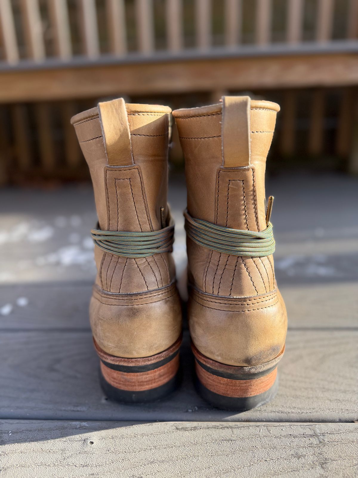 Photo by PublicVanilla7328 on January 4, 2026 of the NICKS BOOTS Ranger in Horweens Sage Chromepak.