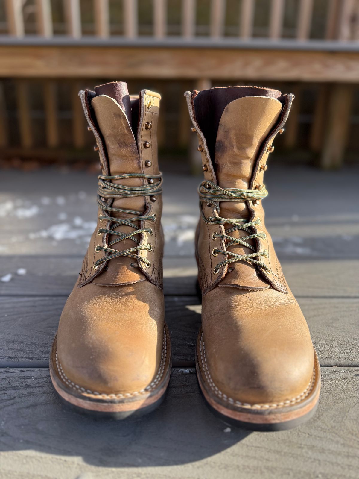 Photo by PublicVanilla7328 on January 4, 2026 of the NICKS BOOTS Ranger in Horweens Sage Chromepak.