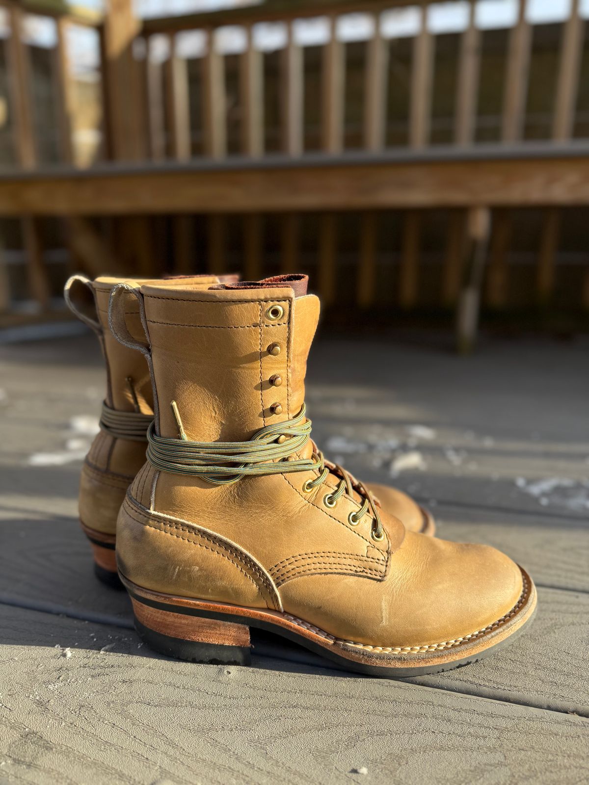 Photo by PublicVanilla7328 on January 4, 2026 of the NICKS BOOTS Ranger in Horweens Sage Chromepak.