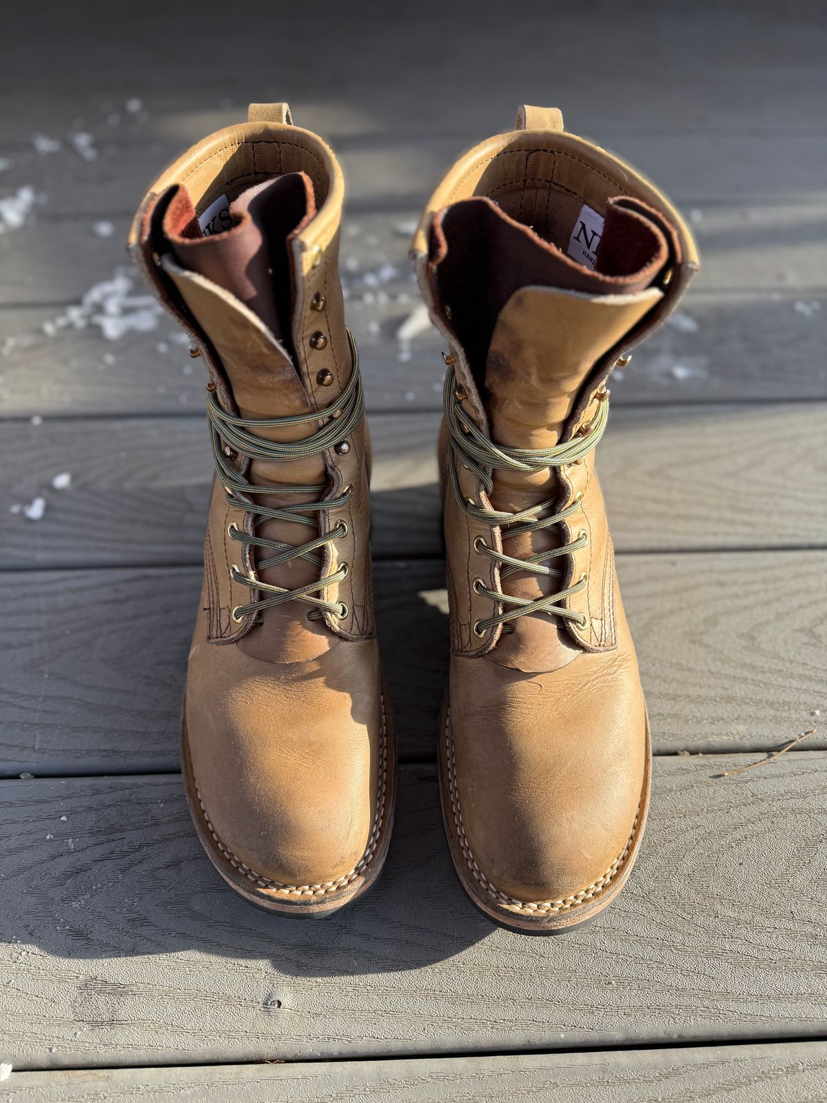 Photo by PublicVanilla7328 on January 4, 2026 of the NICKS BOOTS Ranger in Horweens Sage Chromepak.