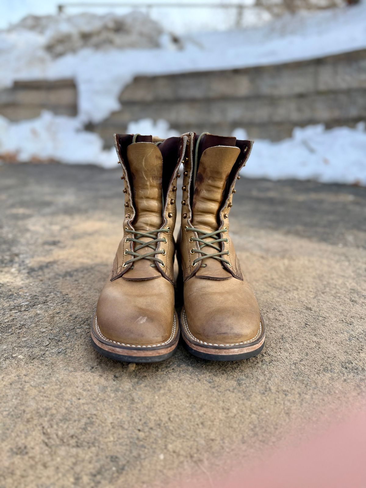 Photo by PublicVanilla7328 on February 1, 2026 of the NICKS BOOTS Ranger in Horweens Sage Chromepak.