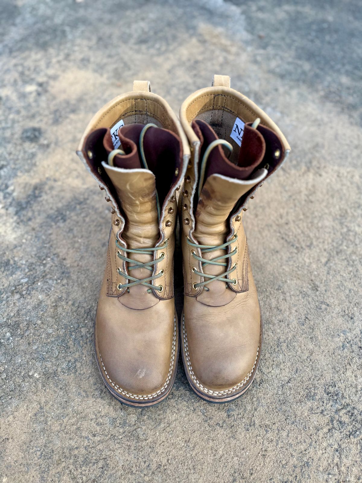 Photo by PublicVanilla7328 on February 1, 2026 of the NICKS BOOTS Ranger in Horweens Sage Chromepak.