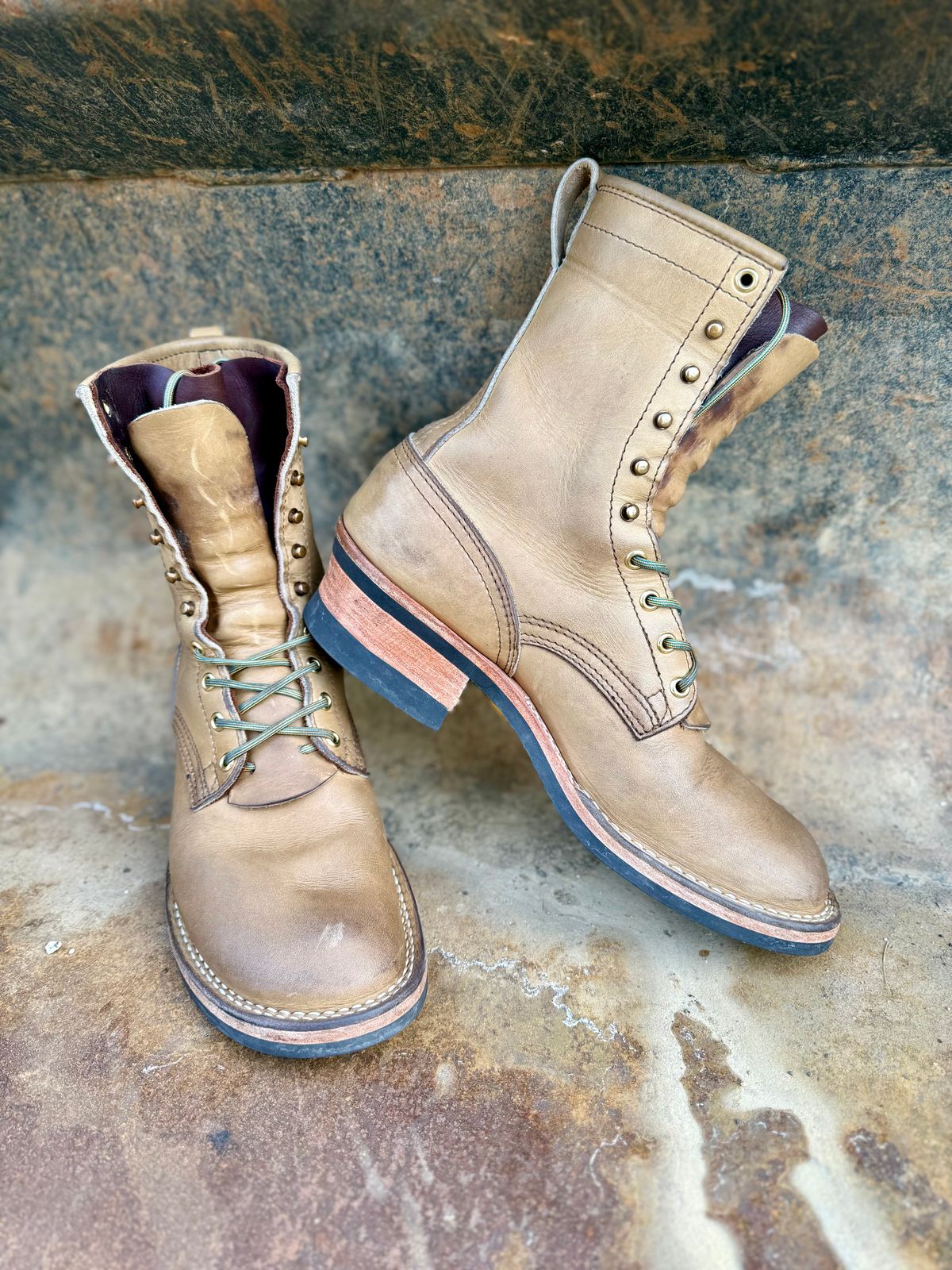 Photo by PublicVanilla7328 on February 1, 2026 of the NICKS BOOTS Ranger in Horweens Sage Chromepak.