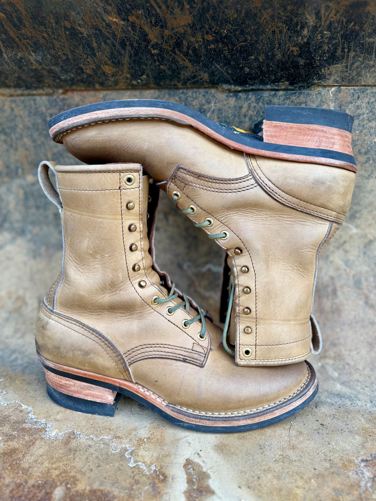 Photo by PublicVanilla7328 on February 1, 2026 of the NICKS BOOTS Ranger in Horweens Sage Chromepak.