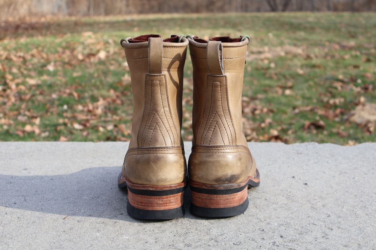 Photo by PublicVanilla7328 on March 29, 2026 of the NICKS BOOTS Ranger in Horweens Sage Chromepak.